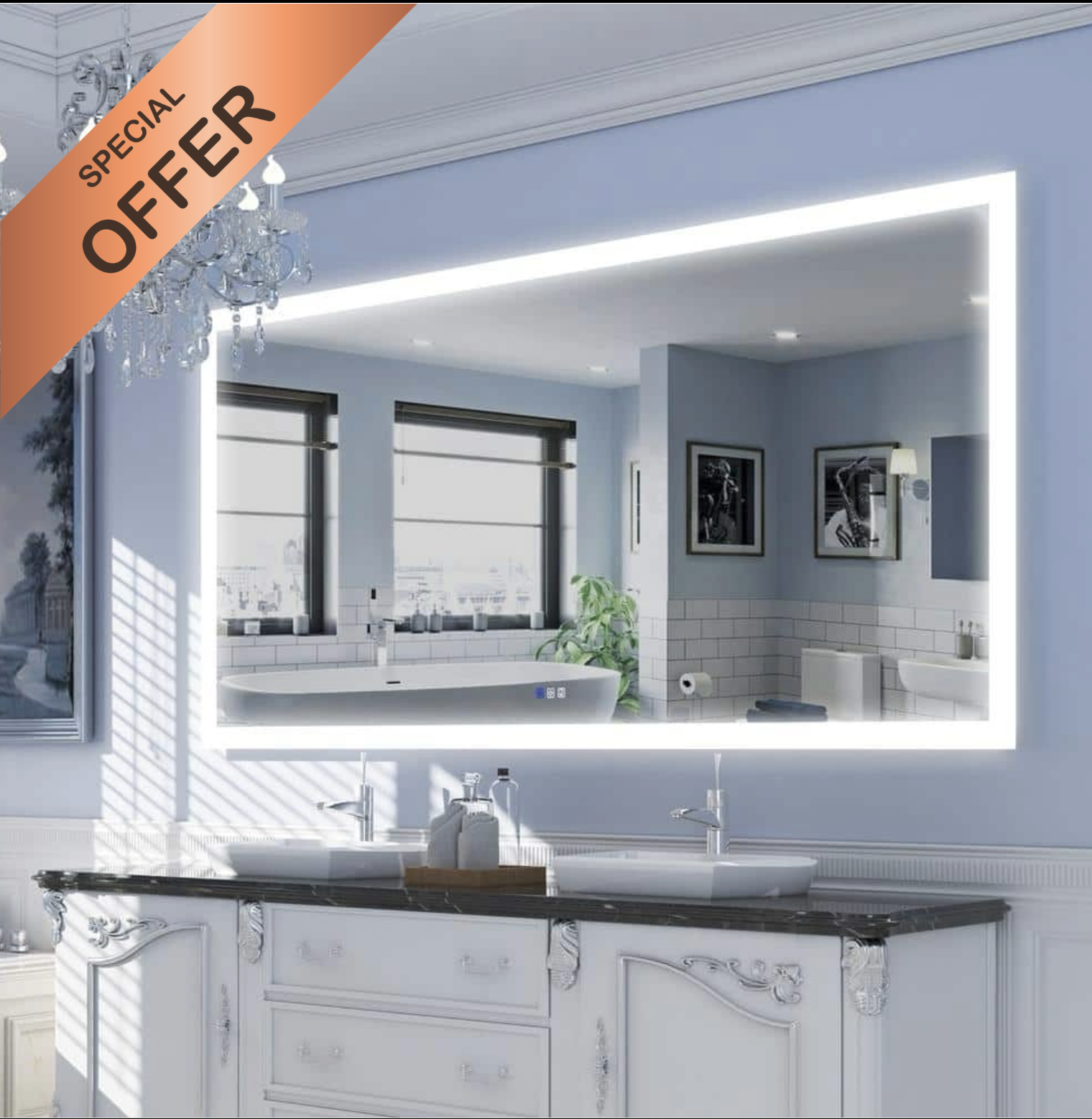 LED Anti-Fog Vanity Mirror